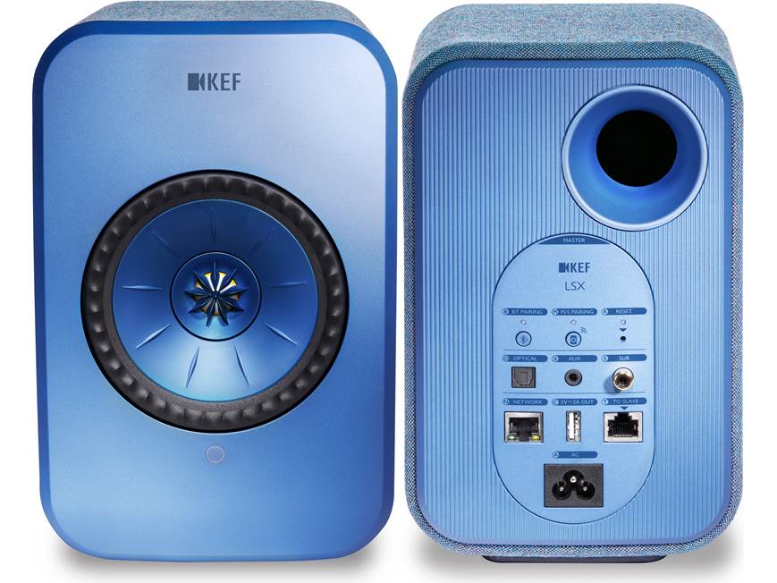 KEF LSX (Blue) Powered speakers with Wi-Fi® and Bluetooth® (Blue