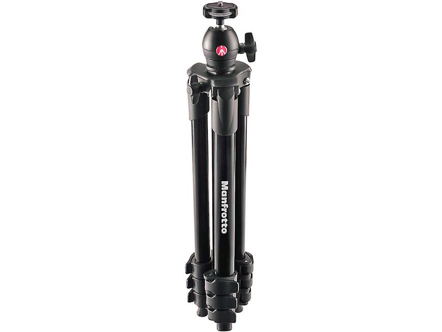 Manfrotto Compact Light (Black) Lightweight aluminum tripod with