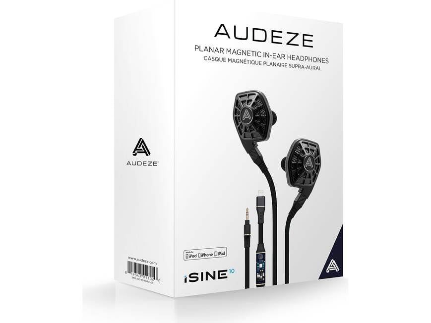 Audeze iSINE 10 (Black) In-ear planar magnetic headphones with