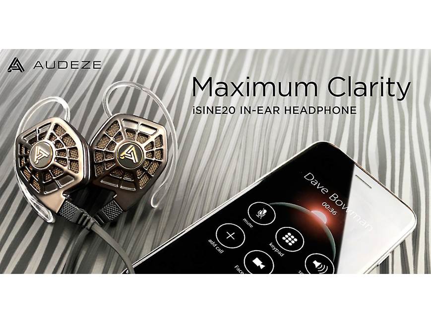 Audeze iSINE 20 In-ear planar magnetic headphones with Apple