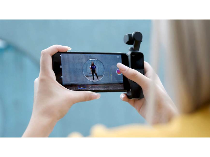 DJI Osmo Pocket Handheld camera and gimbal mount at Crutchfield