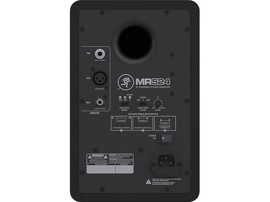 Mackie MR524 パワードスタジオモニター　ペア Mackie MR524 2-way powered studio monitor with 5-1/4