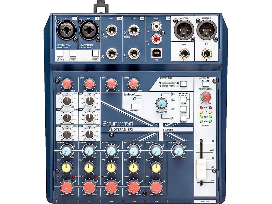 Soundcraft Notepad-8FX 8-channel mixer with effects and USB