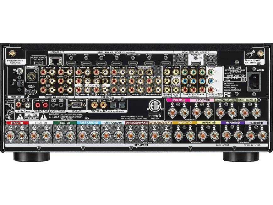 Denon AVR-X8500H (Black) 13.2-channel home theater receiver with