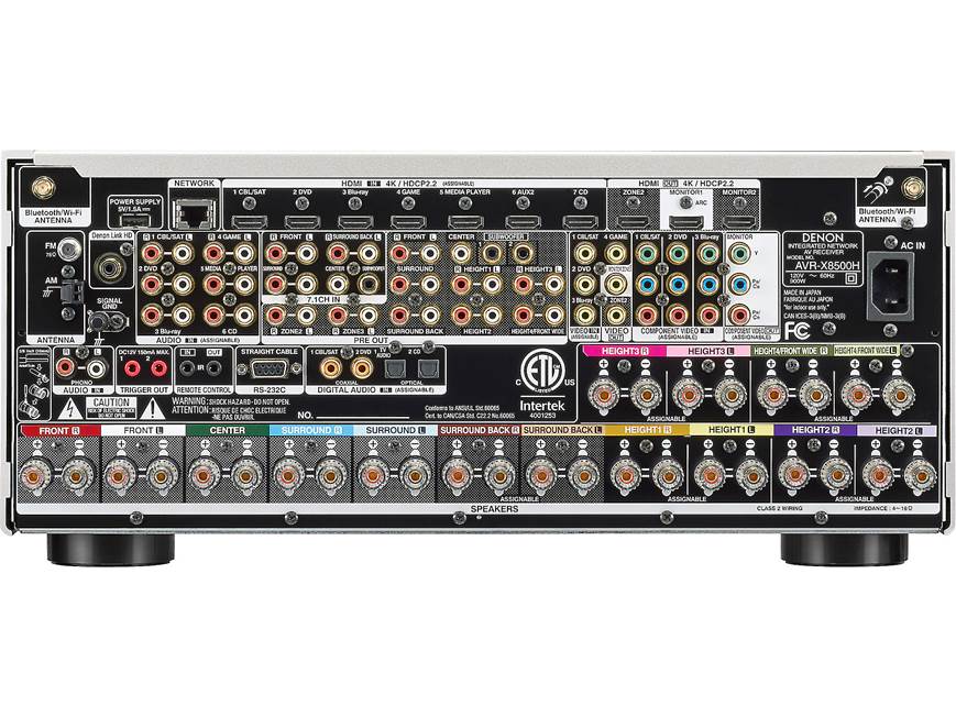 Denon AVR-X8500H (Silver) 13.2-channel home theater receiver with