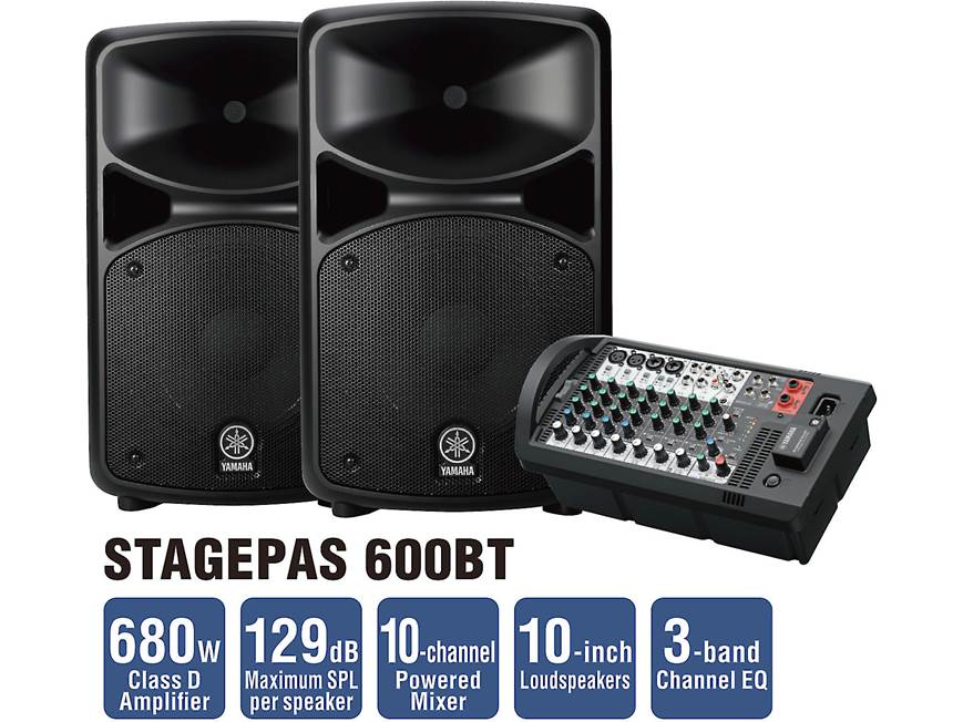 Yamaha STAGEPAS 600BT Portable 10-channel PA system with Bluetooth