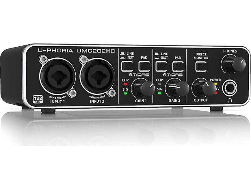 Behringer U-Phoria UMC202HD USB 2.0 audio interface for Mac® and