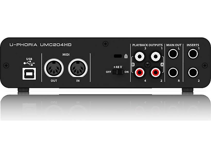 Behringer U-Phoria UMC204HD USB 2.0 audio interface for Mac® and