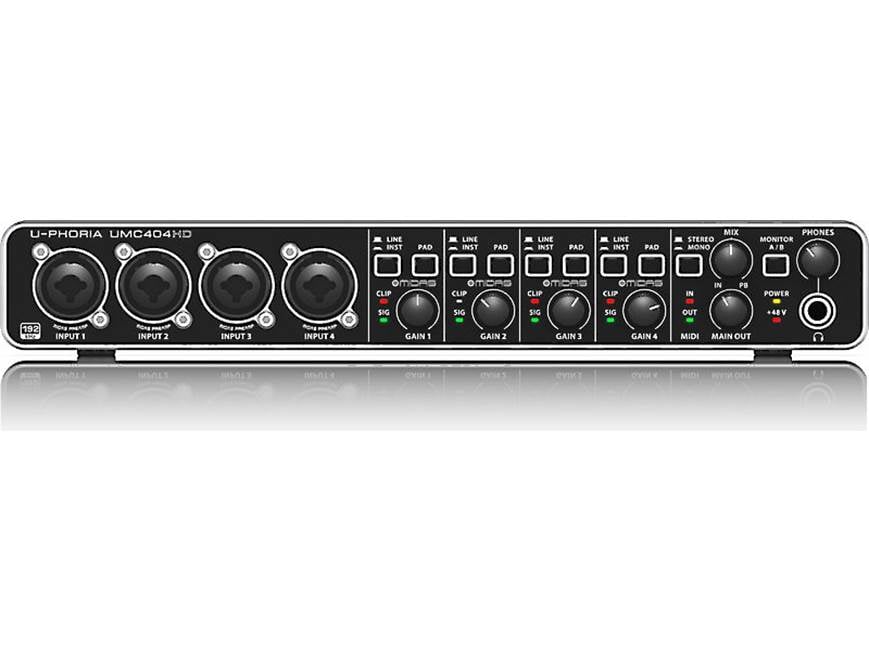 Behringer U-Phoria UMC404HD USB 2.0 audio interface for Mac® and