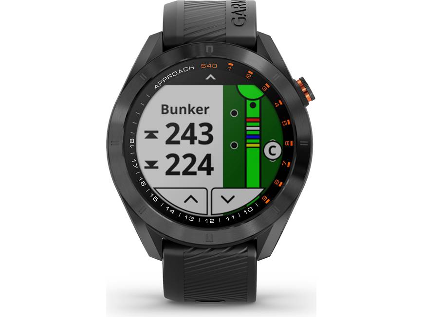 Garmin Approach® S40 (Black) Golf GPS watch — covers over 41,000