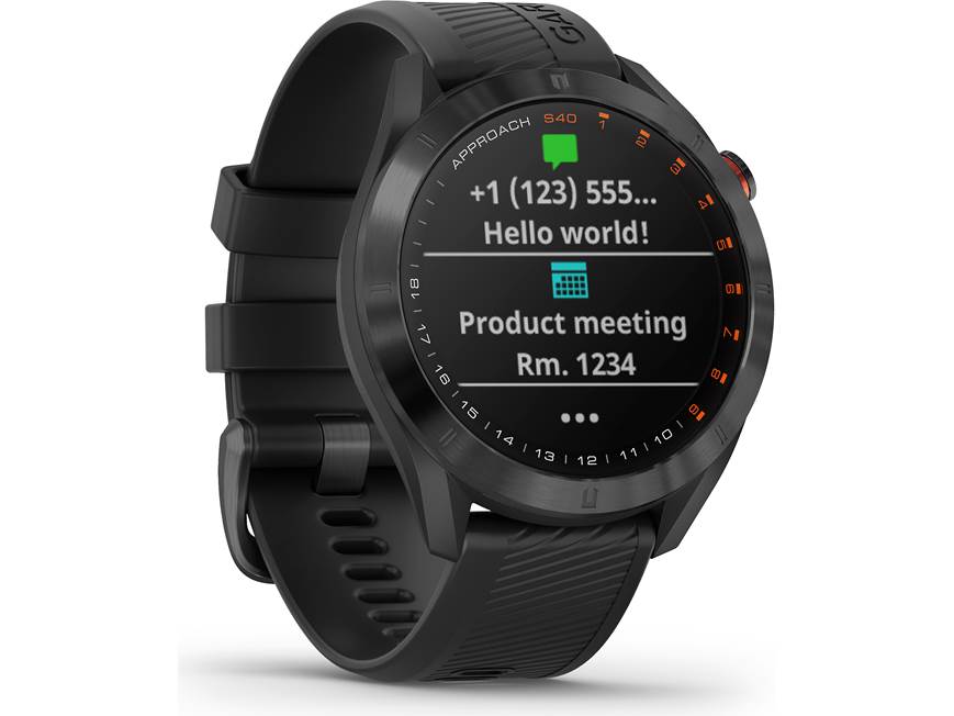 Garmin Approach® S40 (Black) Golf GPS watch — covers over 41,000