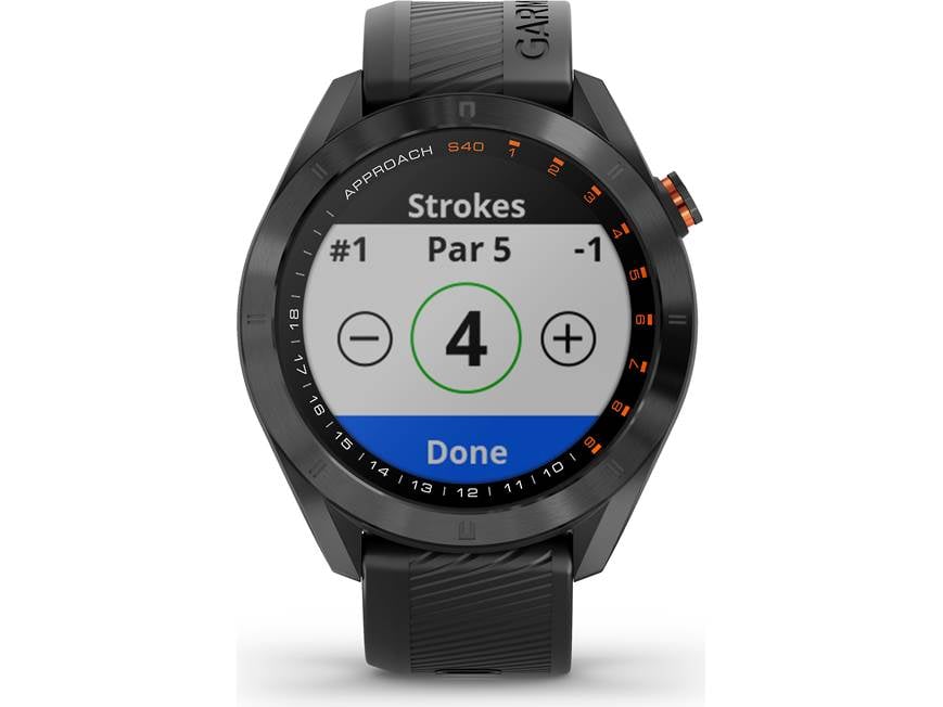 Garmin Approach® S40 (Black) Golf GPS watch — covers over 41,000