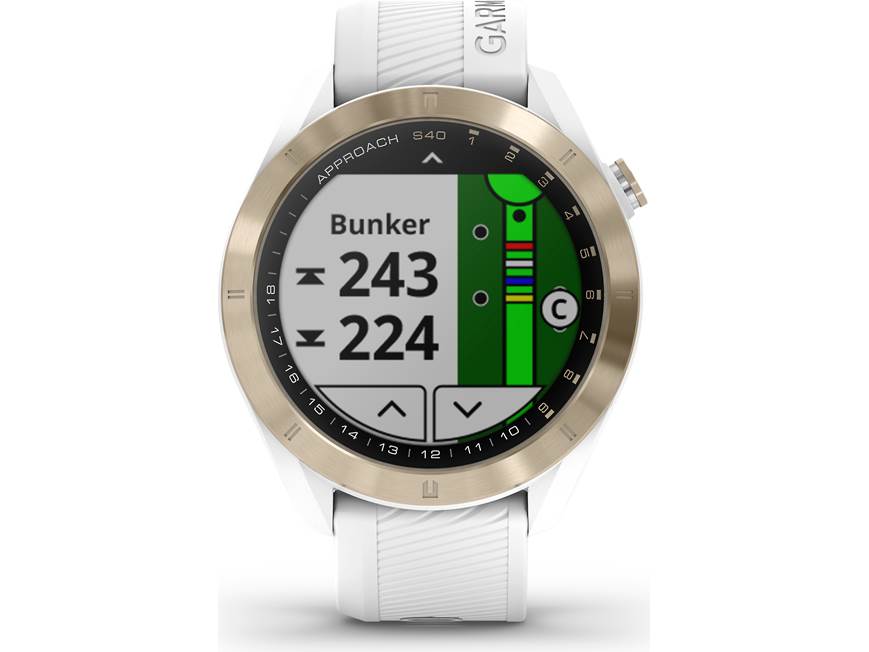 Garmin Approach® S40 (White) Golf GPS watch — covers over 41,000