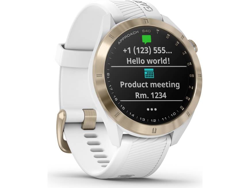Garmin Approach® S40 (White) Golf GPS watch — covers over 41,000