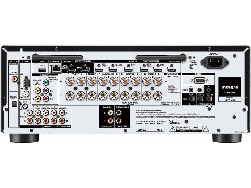 Integra DRX-2.3 7.2-channel home theater receiver with Wi-Fi® and