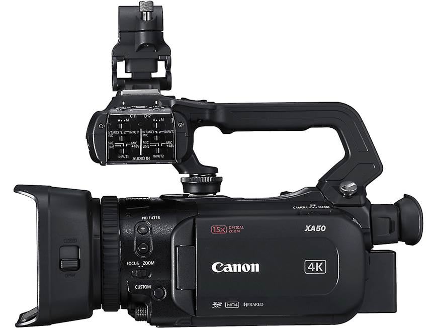 Canon XA50 Professional 4K Ultra HD camcorder at Crutchfield
