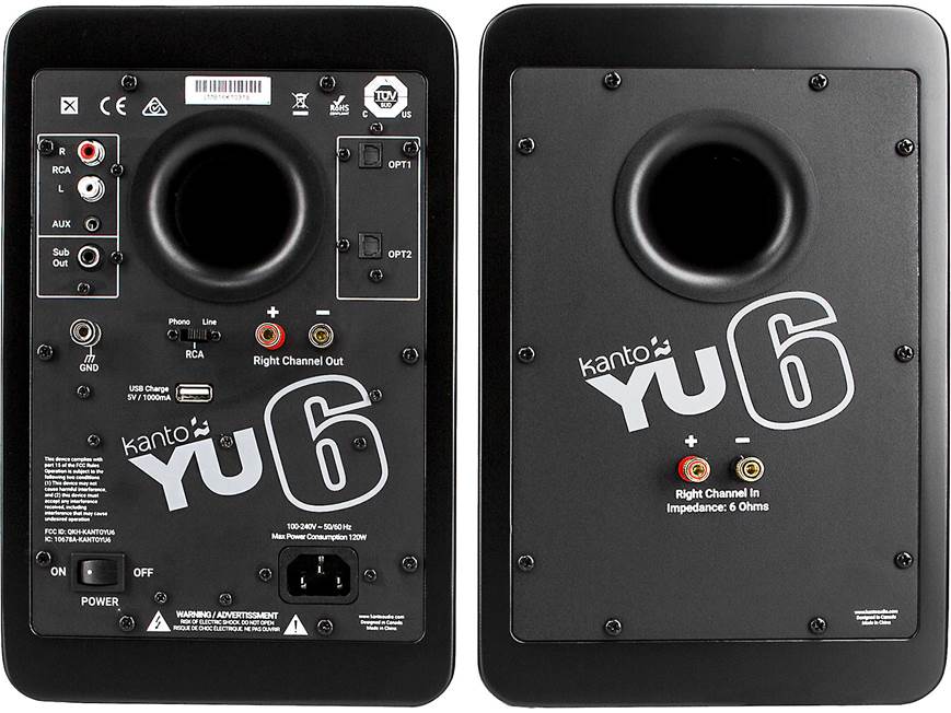 Kanto YU6 (Matte Black) Powered stereo speakers with Bluetooth