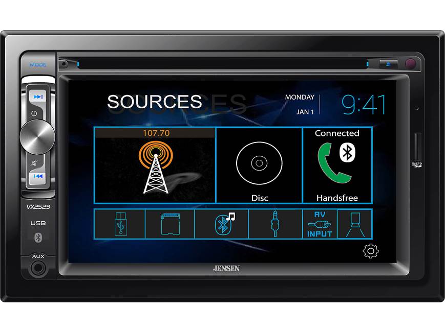 Jensen VX2529 DVD receiver at Crutchfield