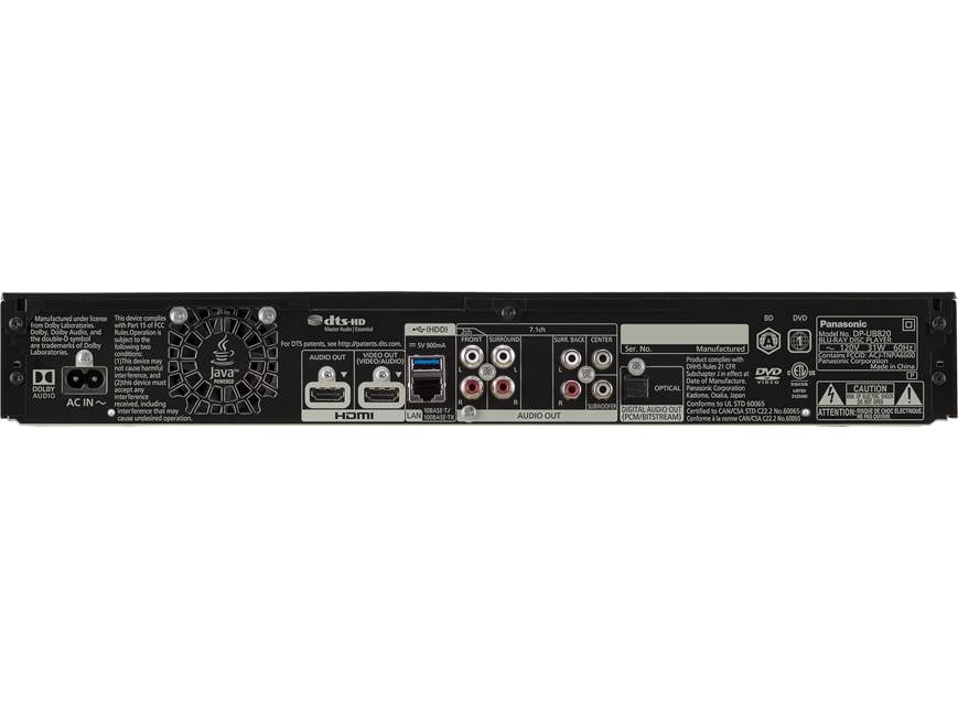 Panasonic DP-UB820 4K Ultra HD Blu-ray player with Wi-Fi at