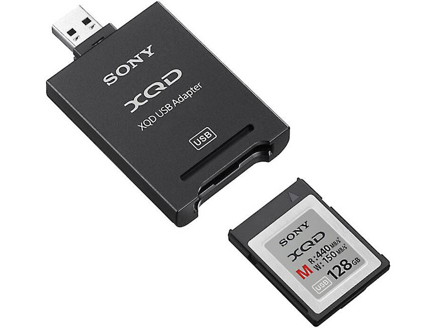 SONY XQDカードリーダー　QDA-SB1　カードアダプター Sony QDA-SB1 USB memory card reader for XQD cards at Crutchfield