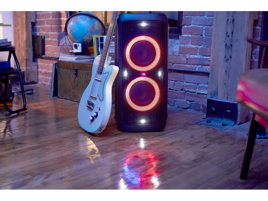 JBL PartyBox 300 Portable Bluetooth® speaker with light display at
