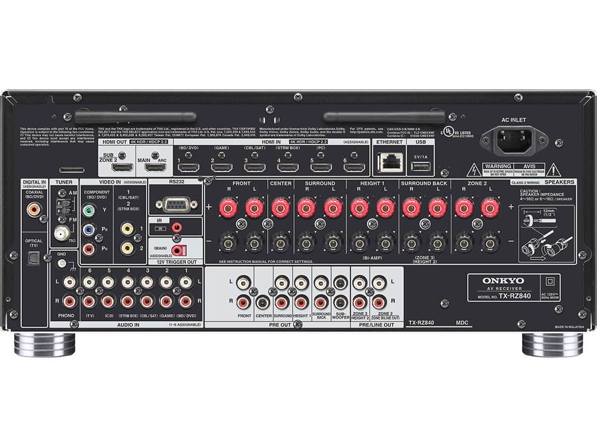 Onkyo TX-RZ840 (2019 model) 9.2-channel home theater receiver with