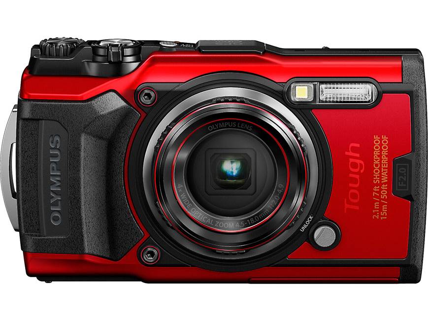 Olympus Tough TG-6 (Red) 12-megapixel waterproof 4K camera with 4X