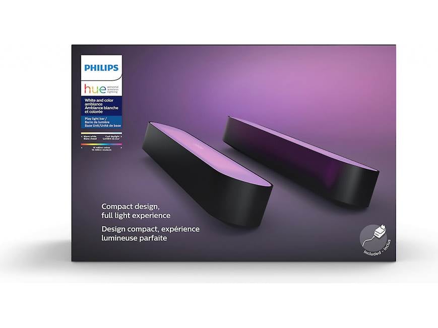 Philips Hue Play White and Color Ambiance Light Bar (2-pack) Black