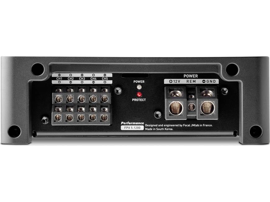 Focal FPX 5.1200 5-channel car amplifier — 75 watts RMS x 4 at 4