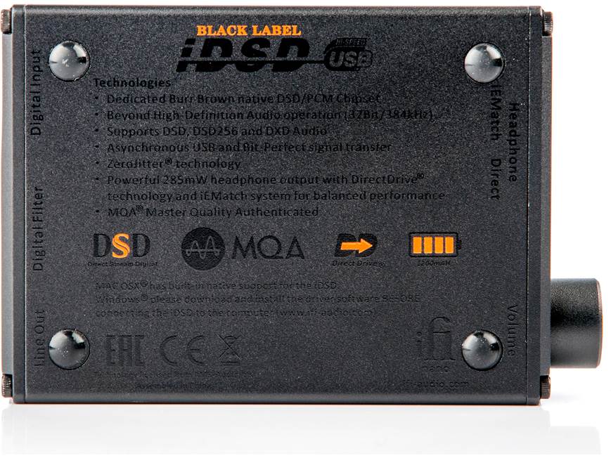 iFi Audio nano iDSD Black Label Portable USB DAC and headphone