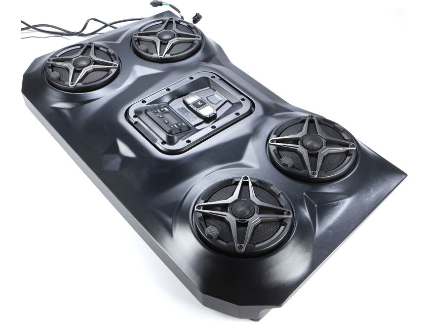 SSV Works 170-WP3-RZ3O4A Custom-fit overhead soundbar with a