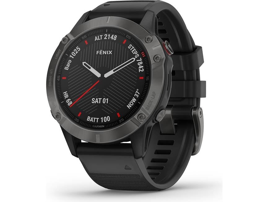 Garmin fenix 6 Sapphire (Carbon gray DLC bezel, black band) GPS