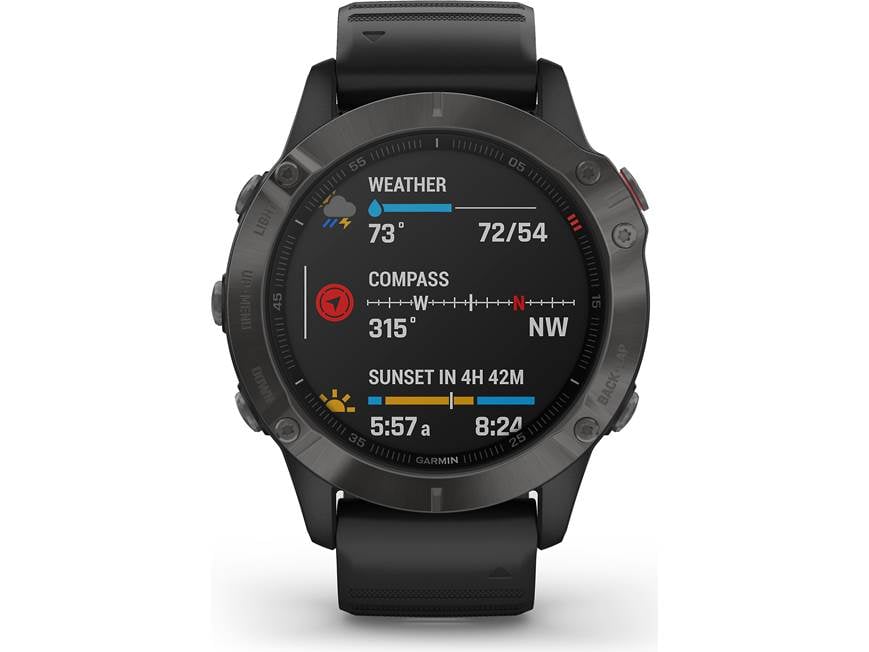Garmin fenix 6 Sapphire (Carbon gray DLC bezel, black band) GPS