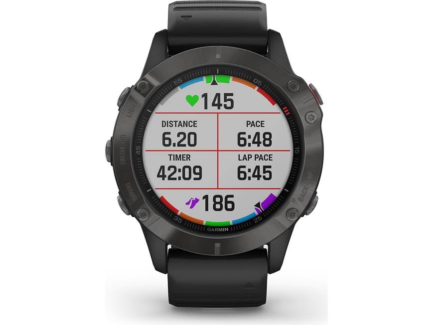 Garmin fenix 6 Sapphire (Carbon gray DLC bezel, black band) GPS