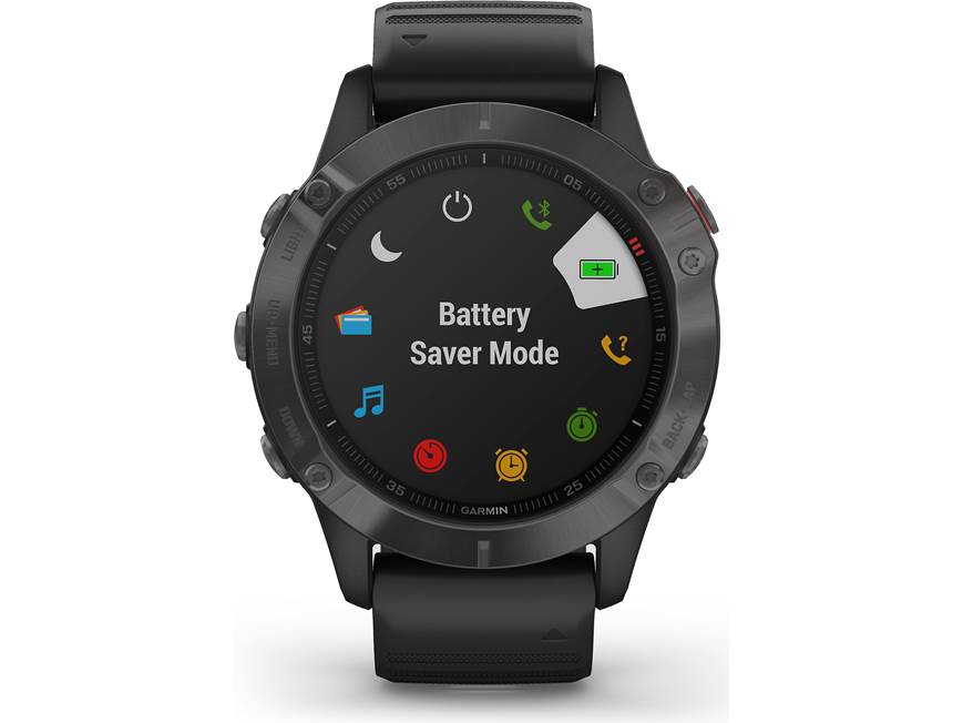 Garmin fenix 6 Sapphire (Carbon gray DLC bezel, black band) GPS