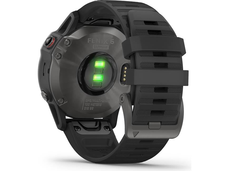 Garmin fenix 6 Sapphire (Carbon gray DLC bezel, black band) GPS