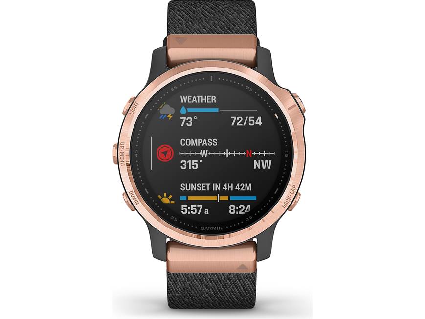 Garmin fenix 6S Sapphire (Rose gold-tone bezel, heathered red