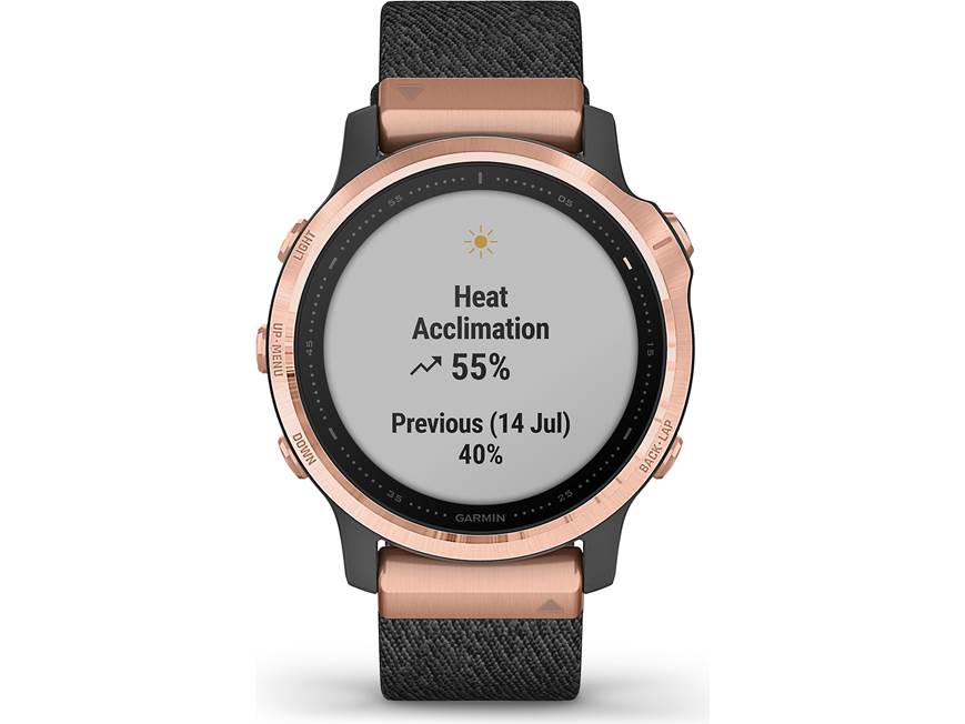 Garmin fenix 6S Sapphire (Rose gold-tone bezel, heathered red