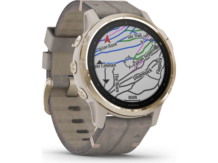 Garmin fenix 6S Sapphire (Light gold-tone bezel, shale gray band