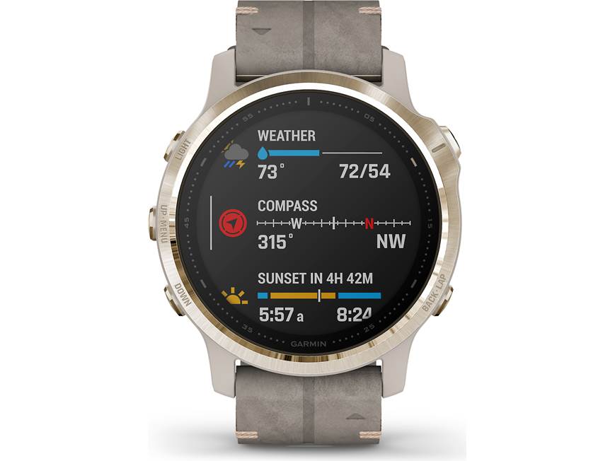 Garmin fenix 6S Sapphire (Light gold-tone bezel, shale gray band