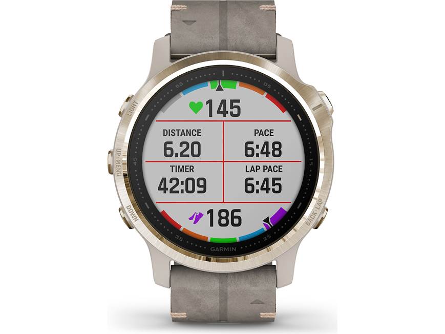 Garmin fenix 6S Sapphire (Light gold-tone bezel, shale gray band