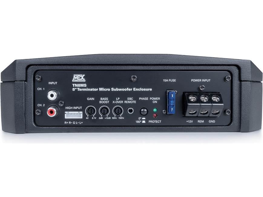 MTX TN8MS Terminator Series compact powered subwoofer with 8