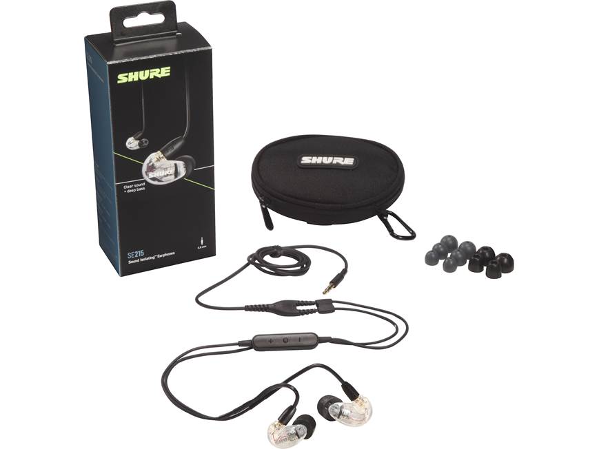 Shure SE215-UNI (Clear) Sound Isolating™ earphones with universal
