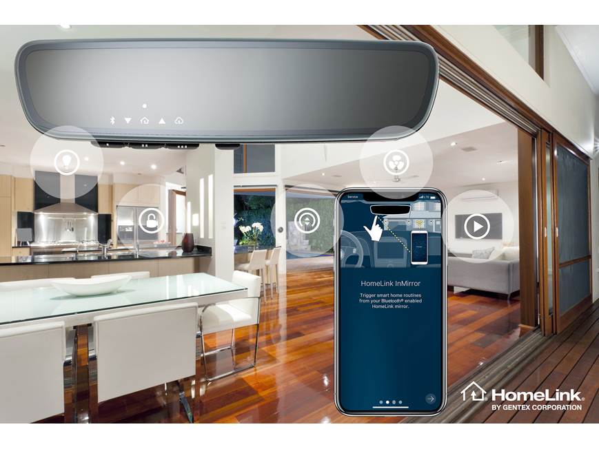 Gentex ADVGENFLCHLN Replacement rear-view mirror with Homelink