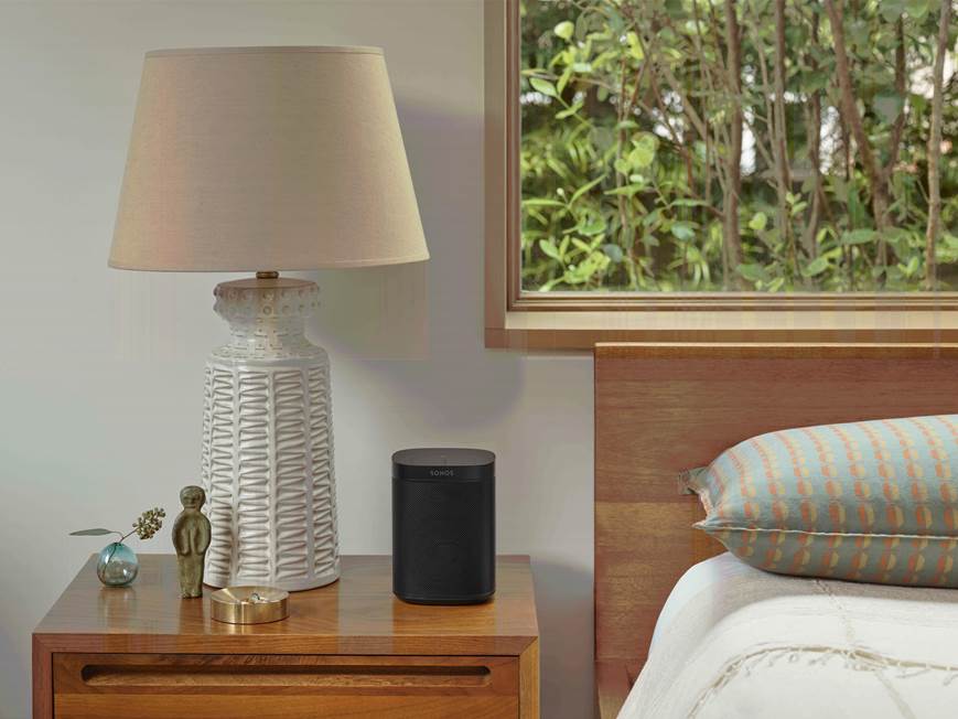 Sonos One SL (Black) Wireless streaming music speaker with Apple