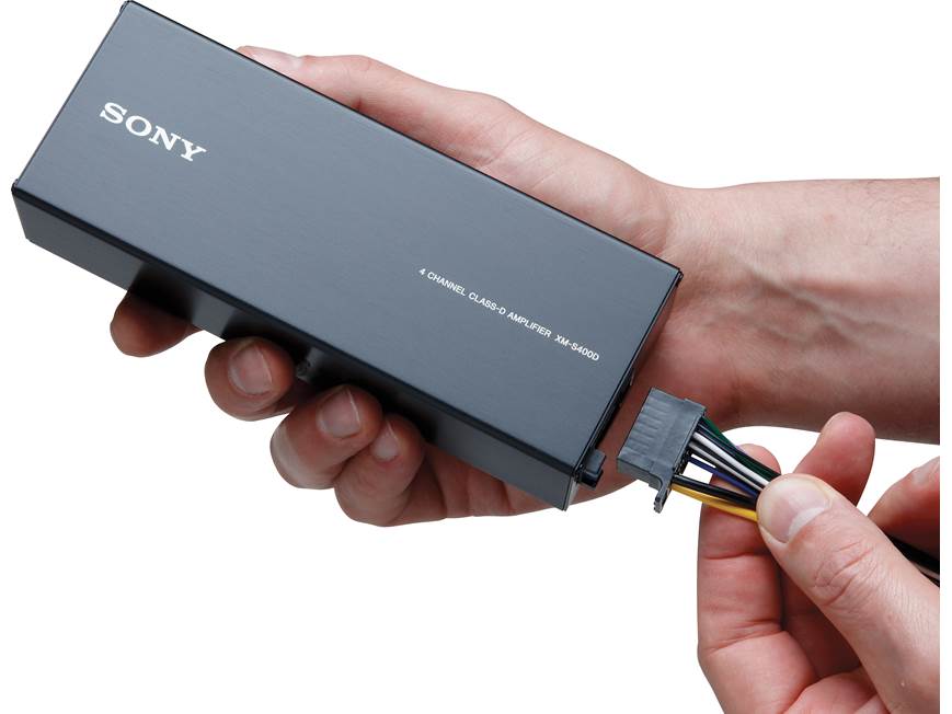 Sony XMS400D Compact 4-channel car amplifier — 45 watts RMS x 4 at