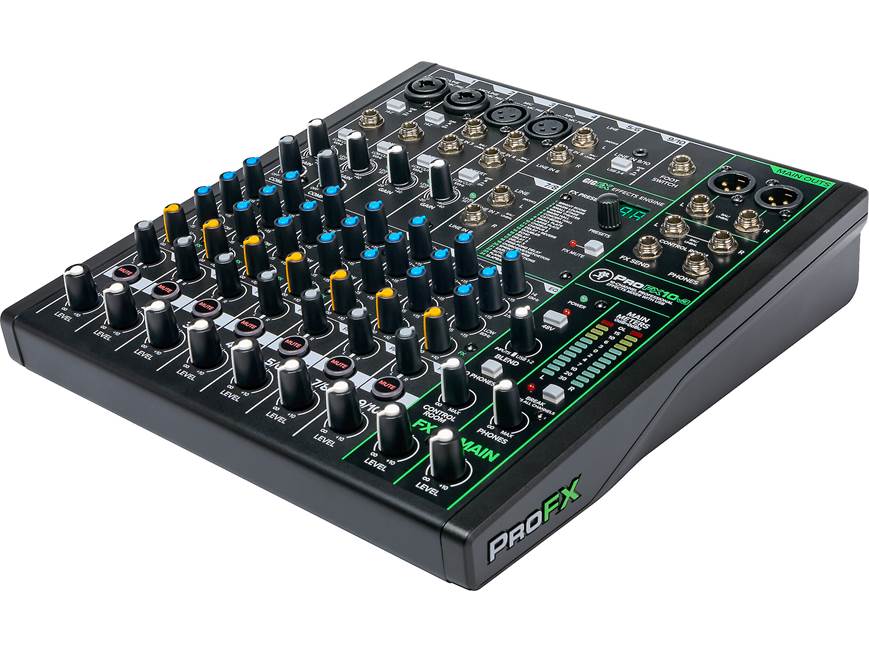 MACKIE 10チャンネルミキサー PRO FX10V3 Mackie ProFX10v3 10-channel mixer — with effects, compression, and
