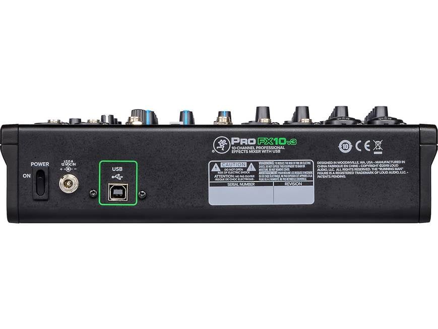 Mackie ProFX10v3 10-channel mixer — with effects, compression, and