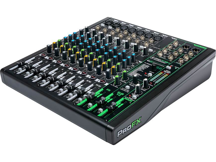 Mackie ProFX12v3 12-channel mixer — with effects, compression, and