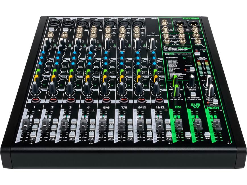 Mackie ProFX12v3 12-channel mixer — with effects, compression, and